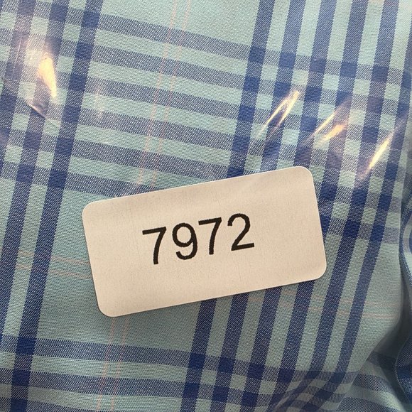 Mens Izod Premium Essentials Blue Plaid Shirt Button Down Long Sleeve Size M - Picture 8 of 8